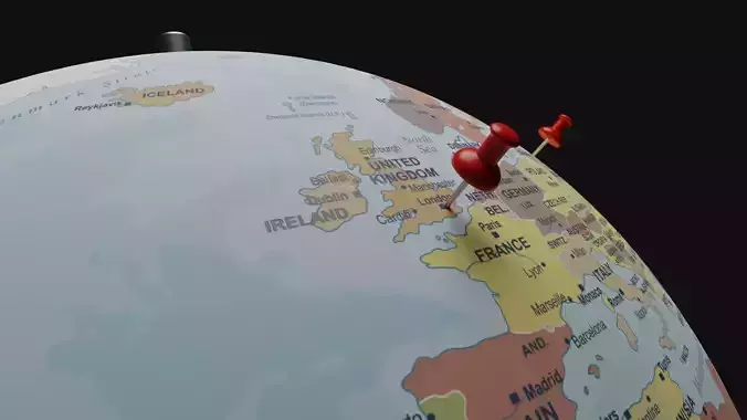 Globe rotating Free 3D model