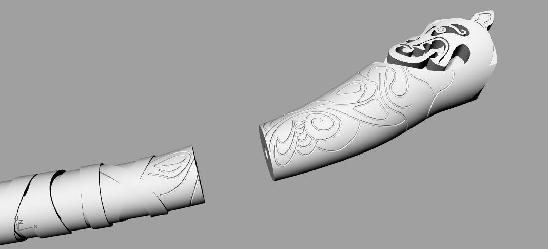 Leviathan Kratos Axe from God of War 3D print model_5