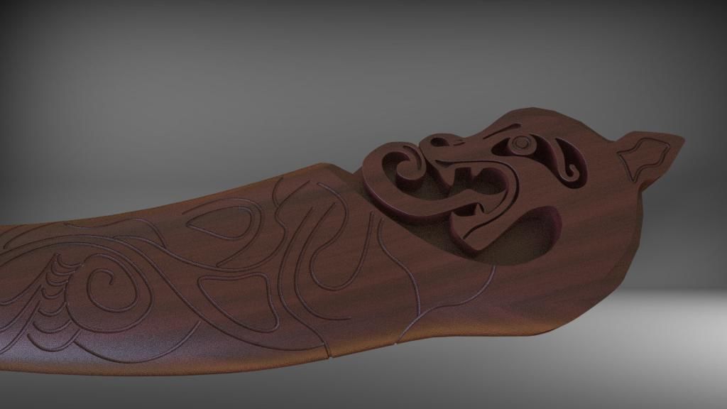 Leviathan Kratos Axe from God of War 3D print model_9