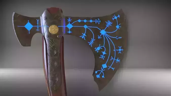 Leviathan Kratos Axe from God of War 3D print model