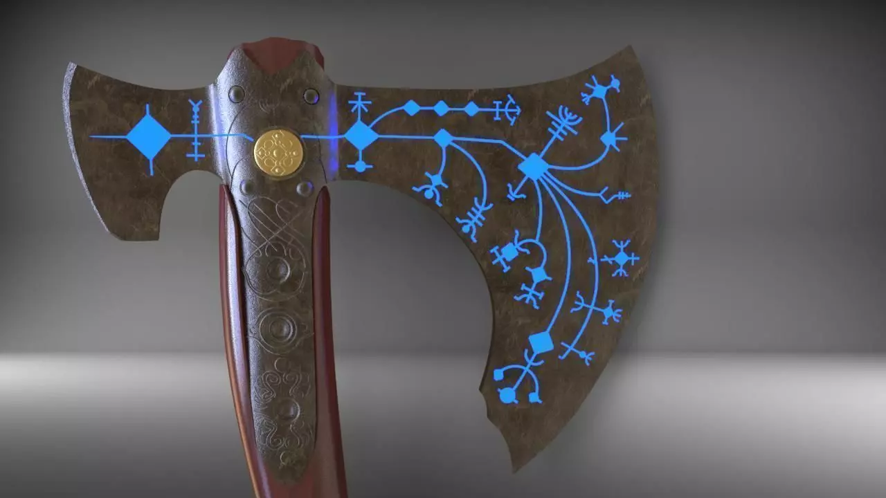 Leviathan Kratos Axe from God of War 3D print model_0