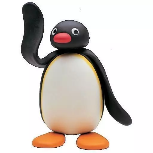 Pingu penguin figurine waving 3D model_0