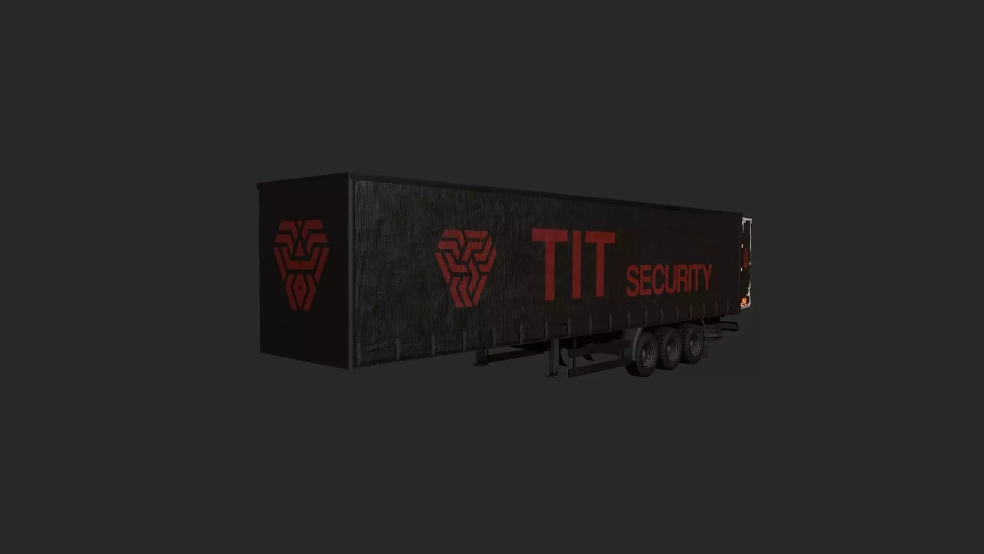 Truck Trailer Low-poly 3D model