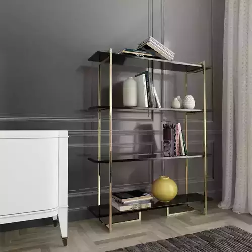 Interior Scene - Luxury Bookshelve