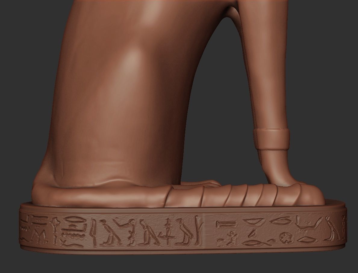 Egyptian Cat Statue Highpoly 3D model_2