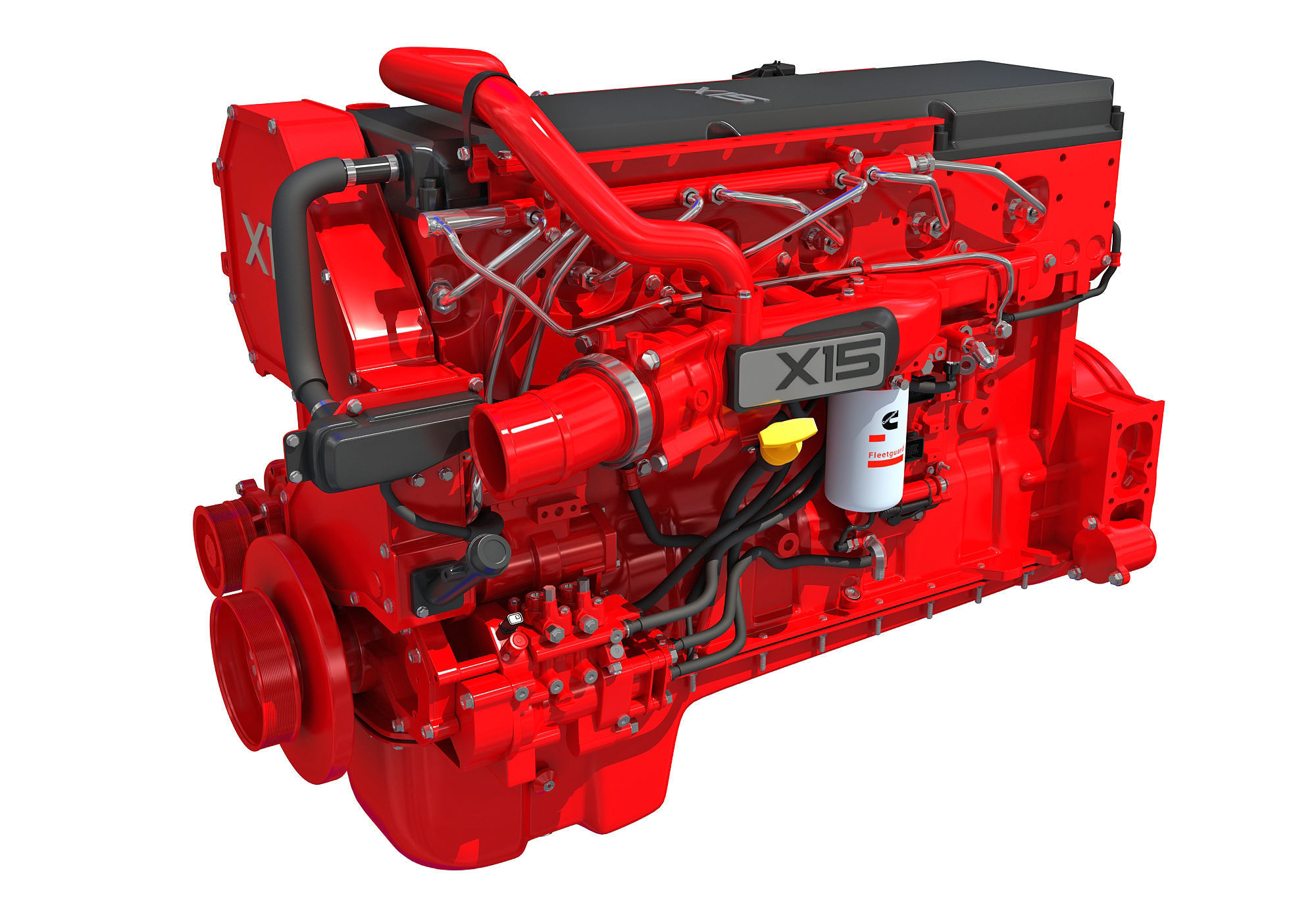 Cummins X15 Truck Engine 3D model_1