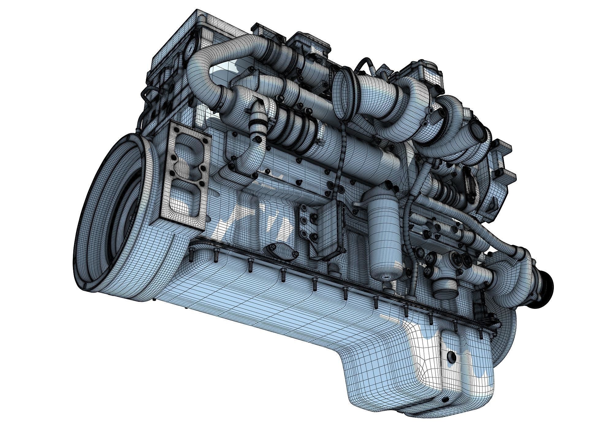 Cummins X15 Truck Engine 3D model_16