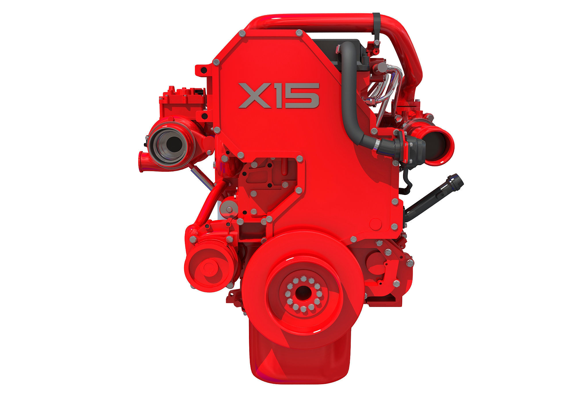 Cummins X15 Truck Engine 3D model_8