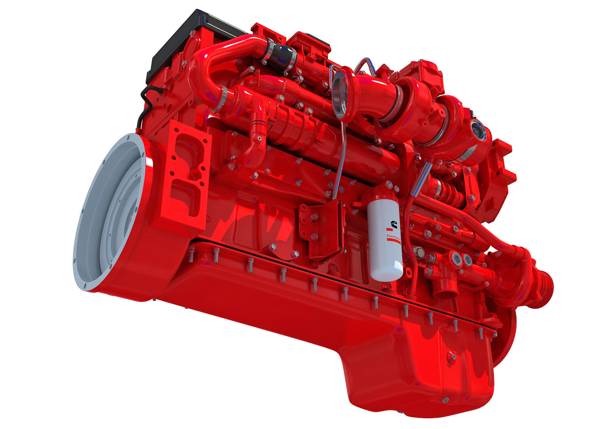 Cummins X15 Truck Engine 3D model_11