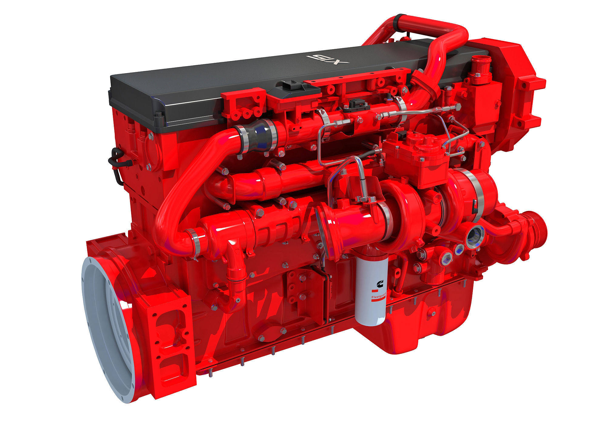 Cummins X15 Truck Engine 3D model_4