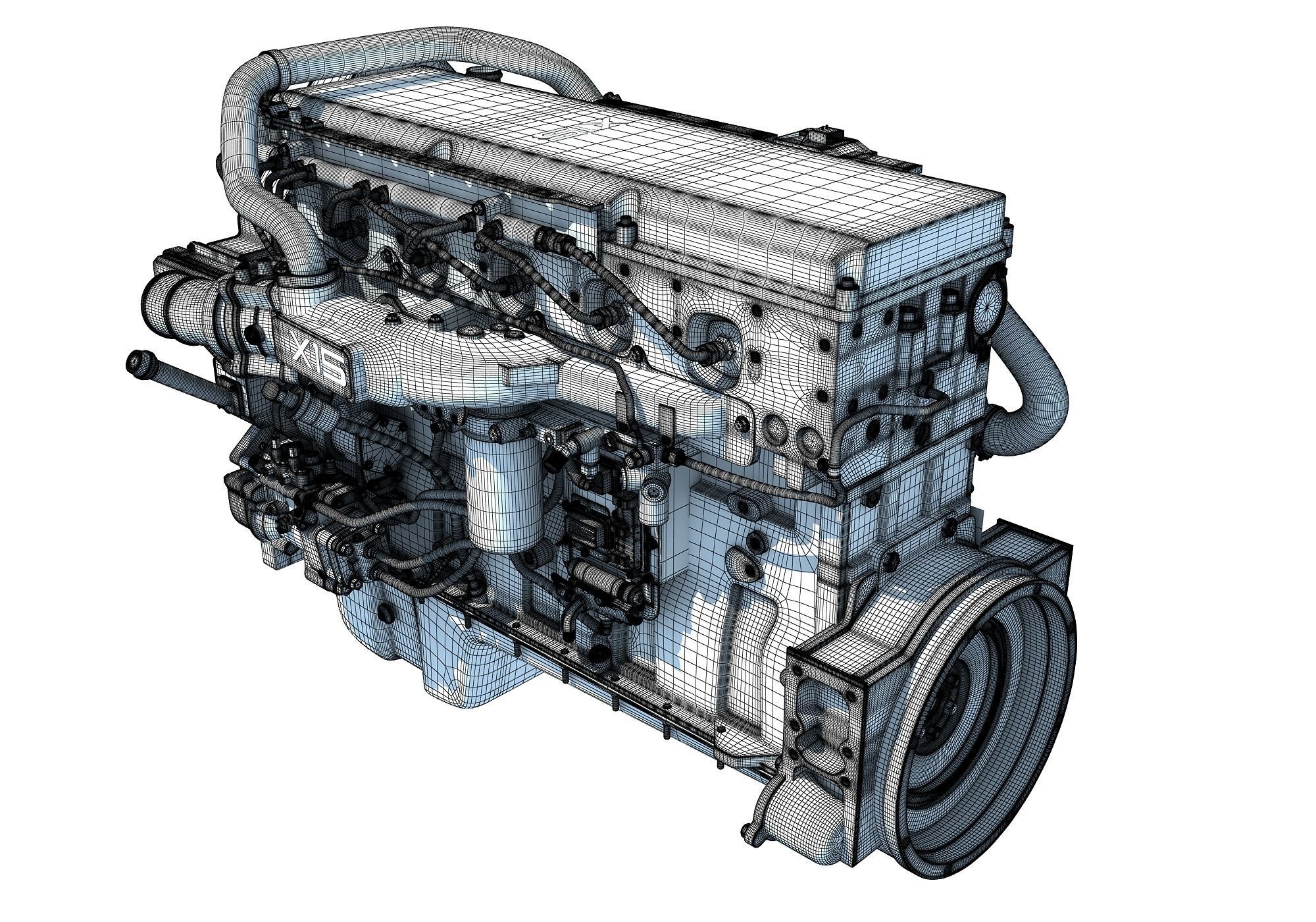 Cummins X15 Truck Engine 3D model_13