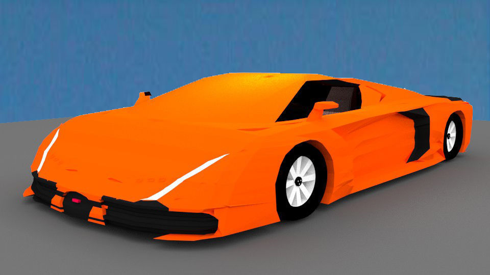 Hypercar Daemon Low-poly 3D model_4