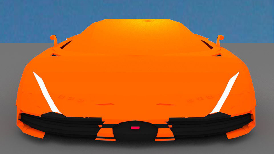 Hypercar Daemon Low-poly 3D model_3
