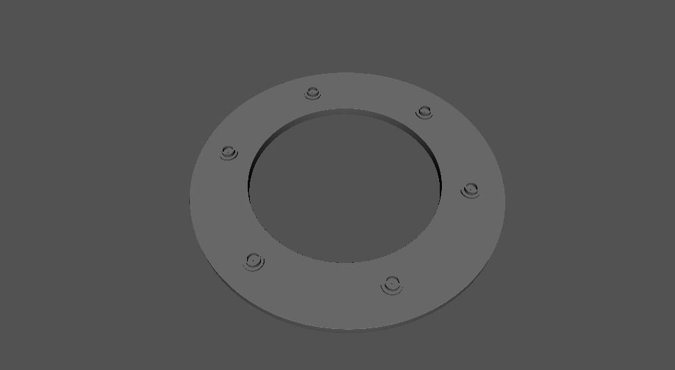 Defletor de Escapamento Low-poly 3D model_2