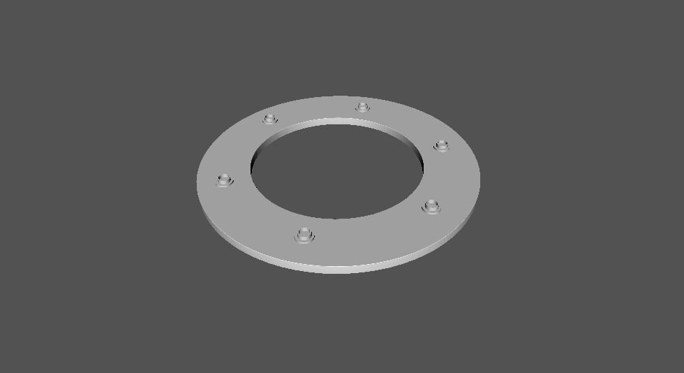 Defletor de Escapamento Low-poly 3D model_1