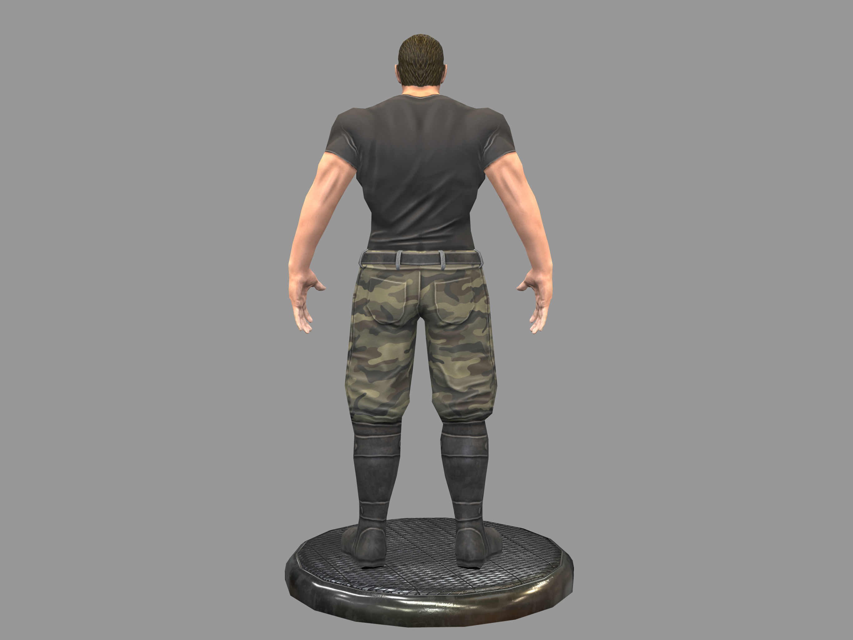 Thug Soldier Low-poly 3D model_3