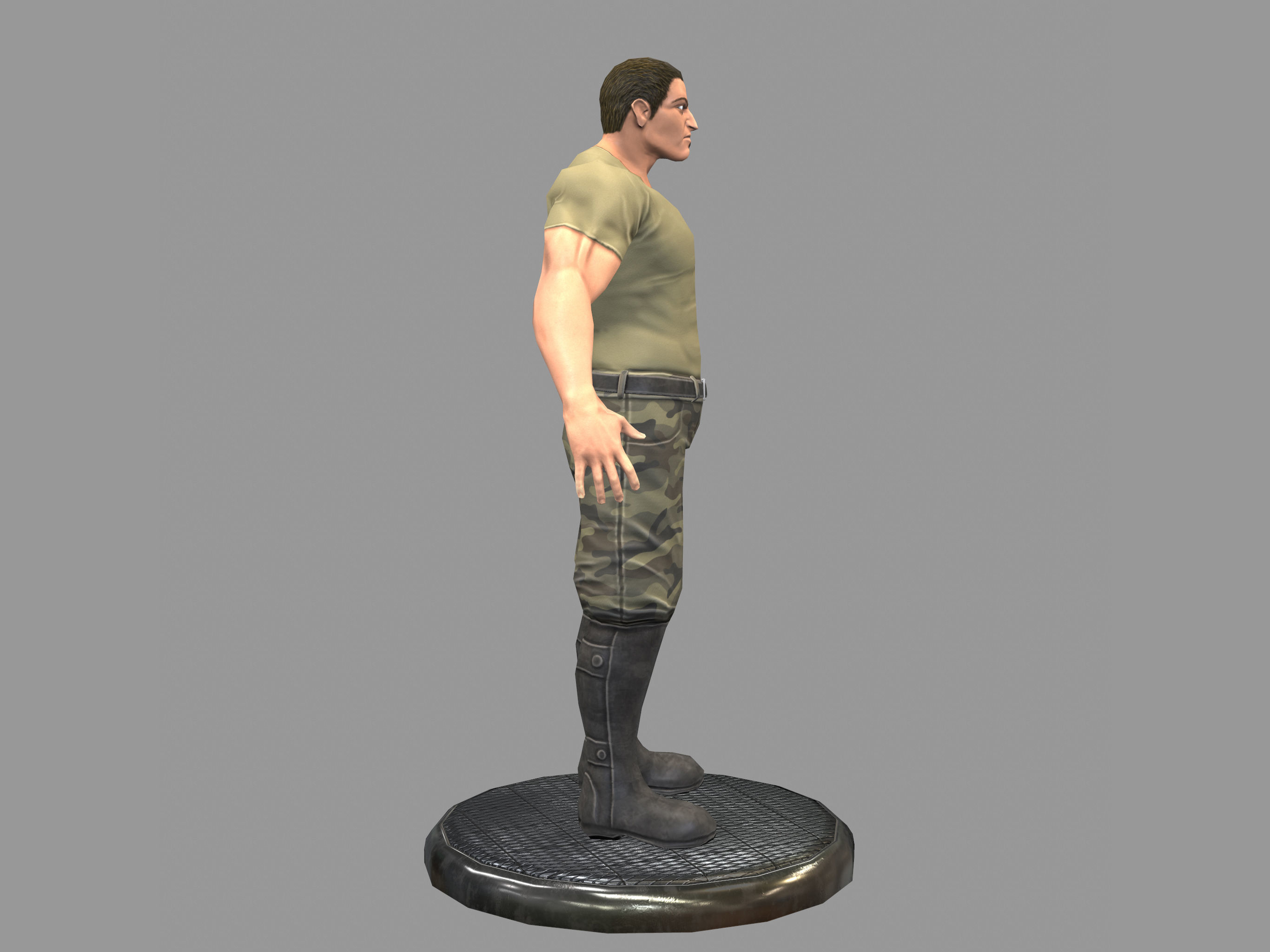 Thug Soldier Low-poly 3D model_7