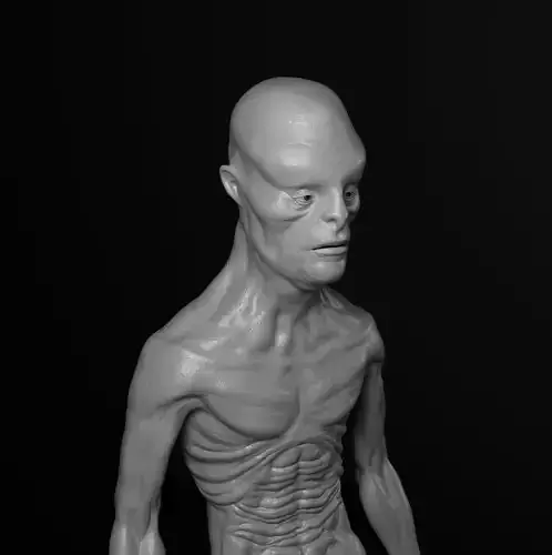 Thin Creature Low-poly 3D model