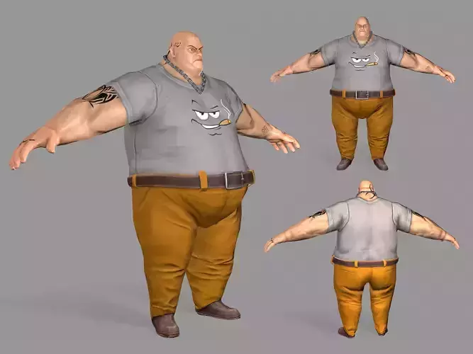 Gangster Man  Low-poly 3D model