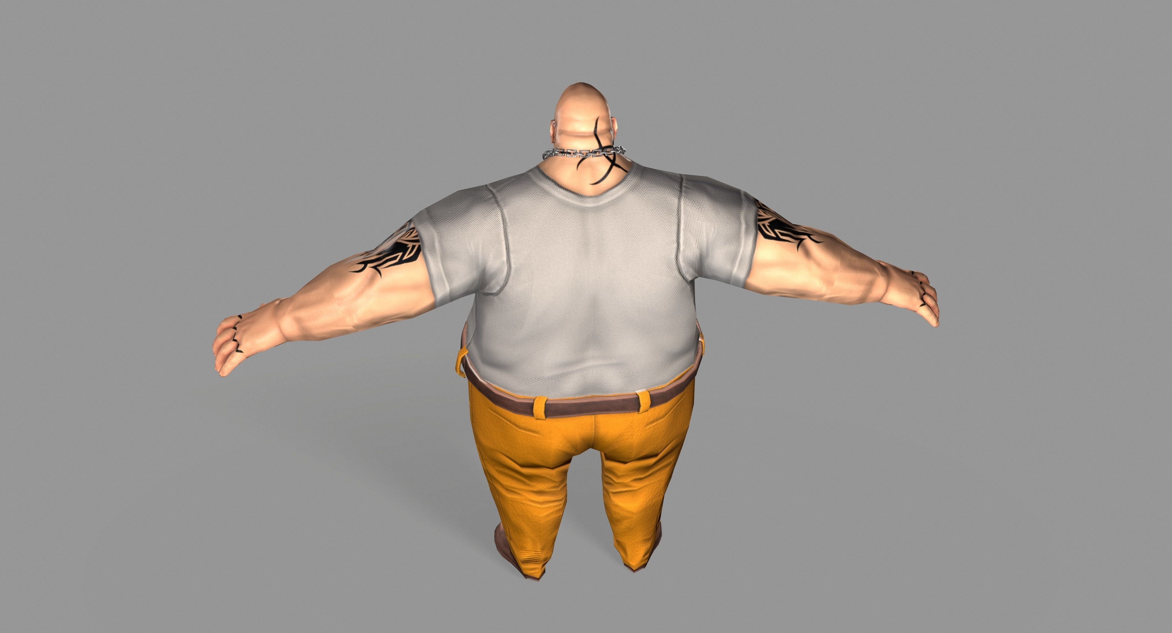 Gangster Man  Low-poly 3D model_14