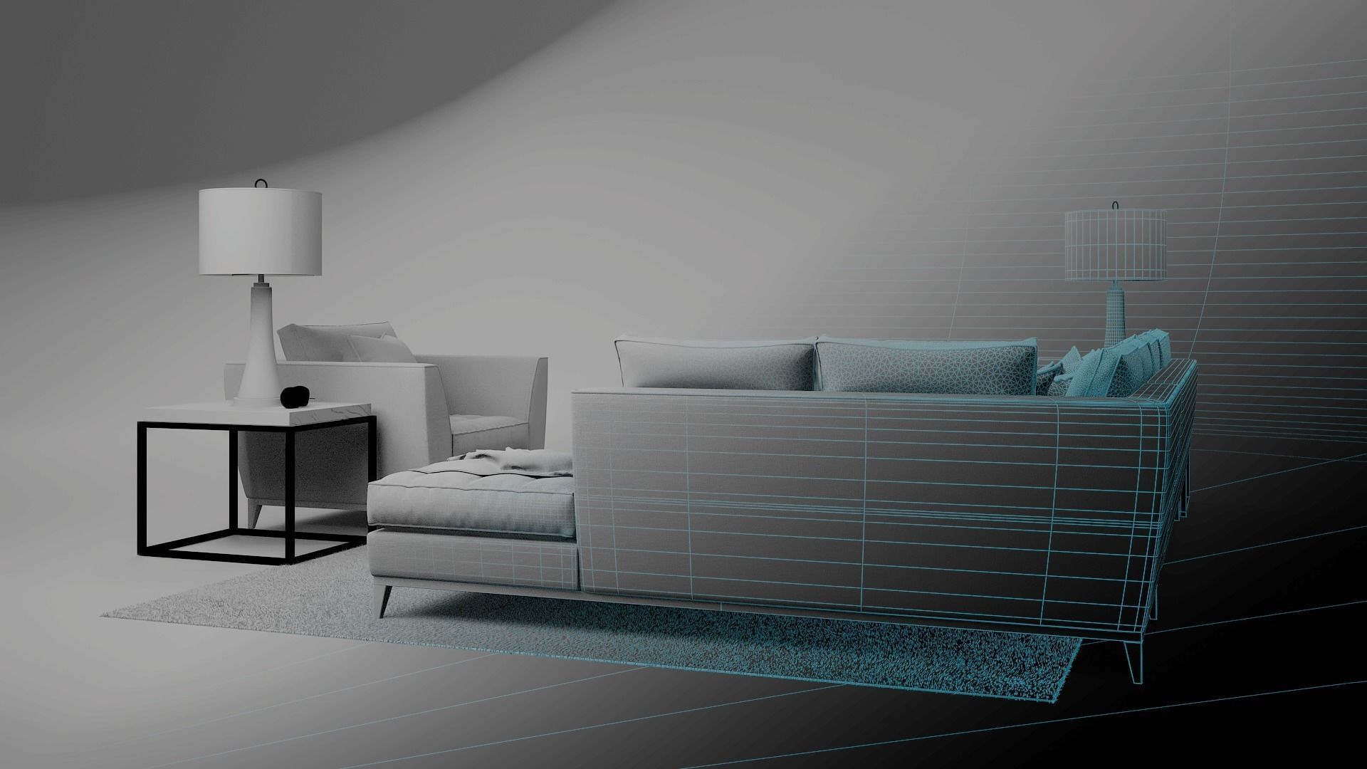 tenarchstudio barbican set living room render ready vray  model  3D model_8