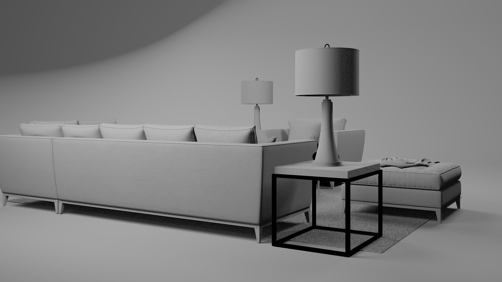 tenarchstudio barbican set living room render ready vray  model  3D model_21