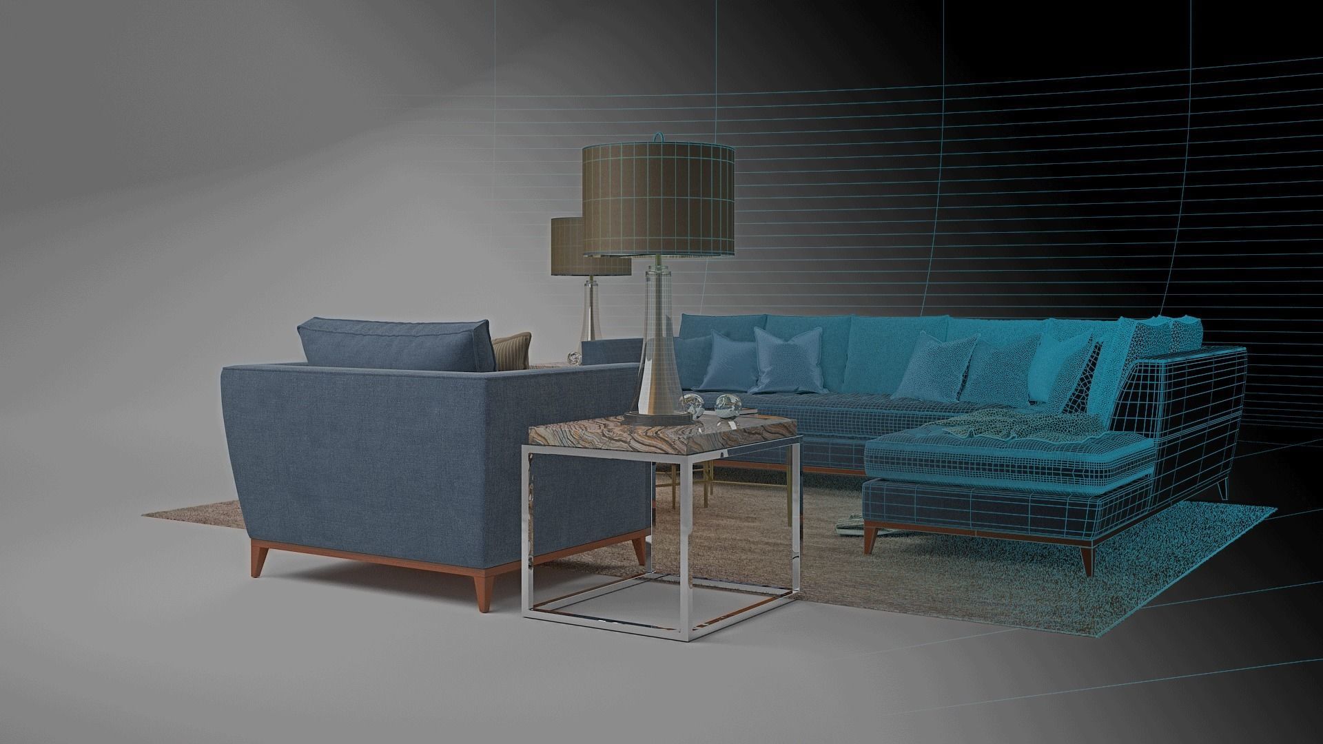 tenarchstudio barbican set living room render ready vray  model  3D model_13