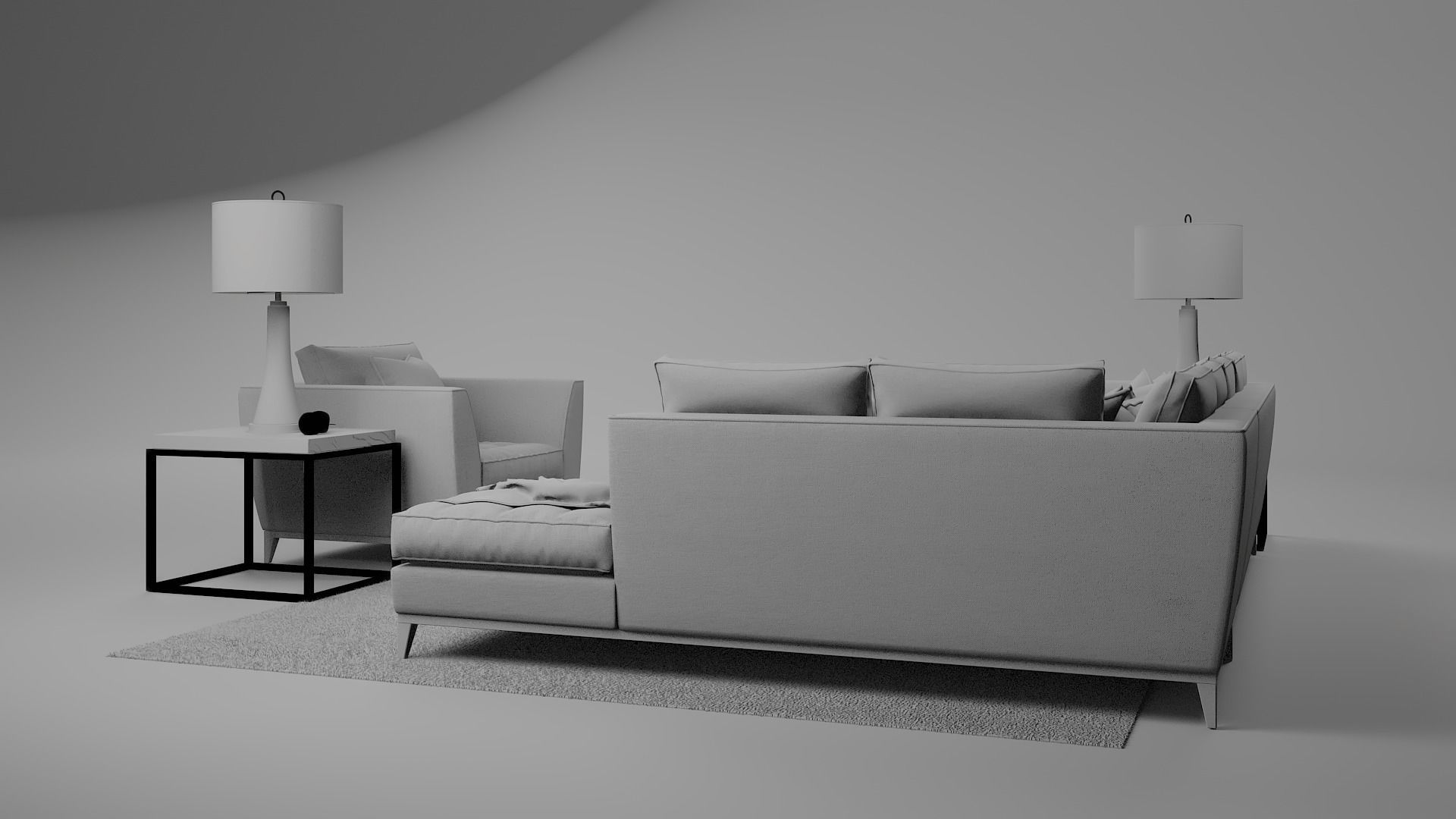tenarchstudio barbican set living room render ready vray  model  3D model_10