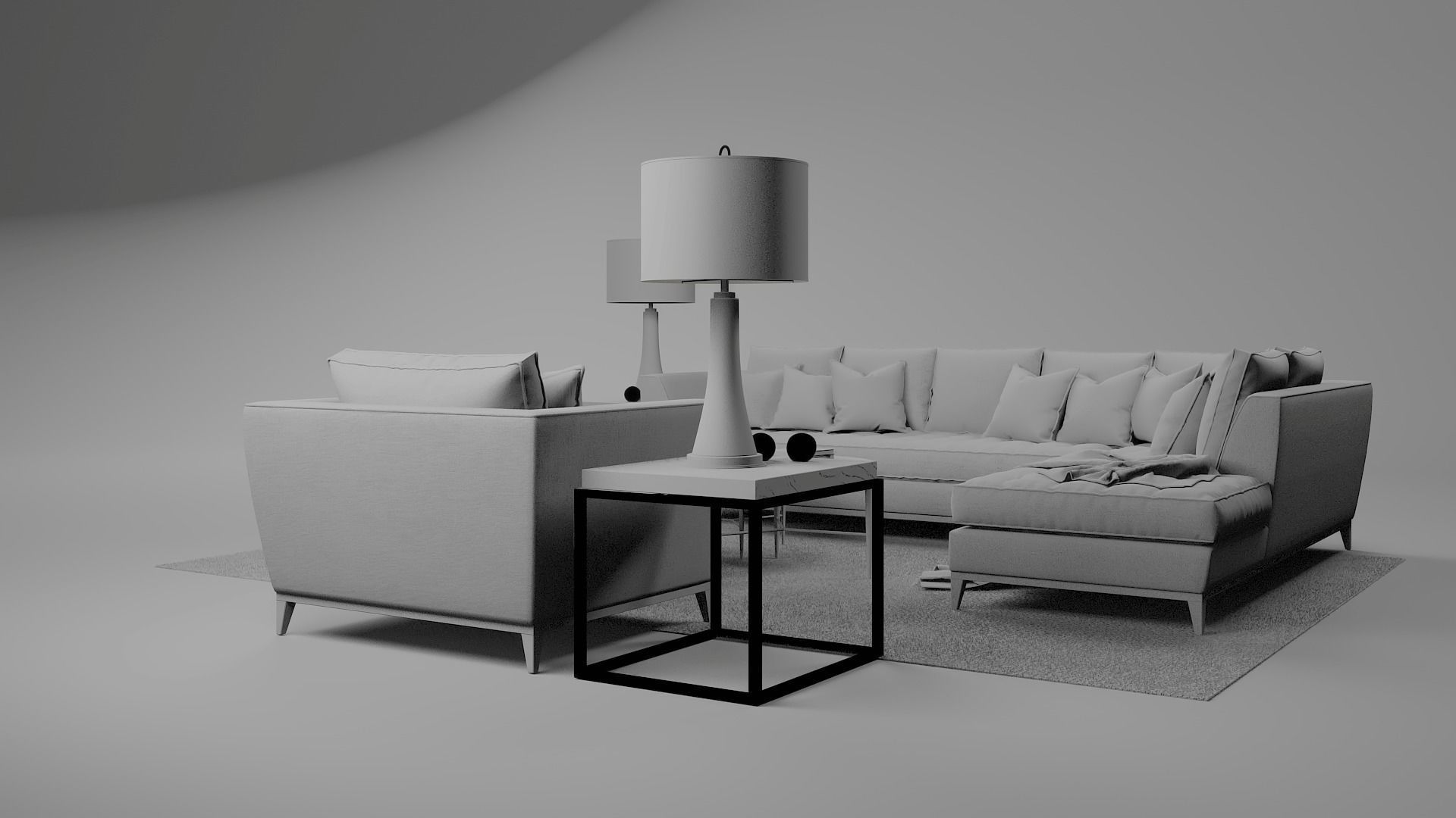 tenarchstudio barbican set living room render ready vray  model  3D model_16