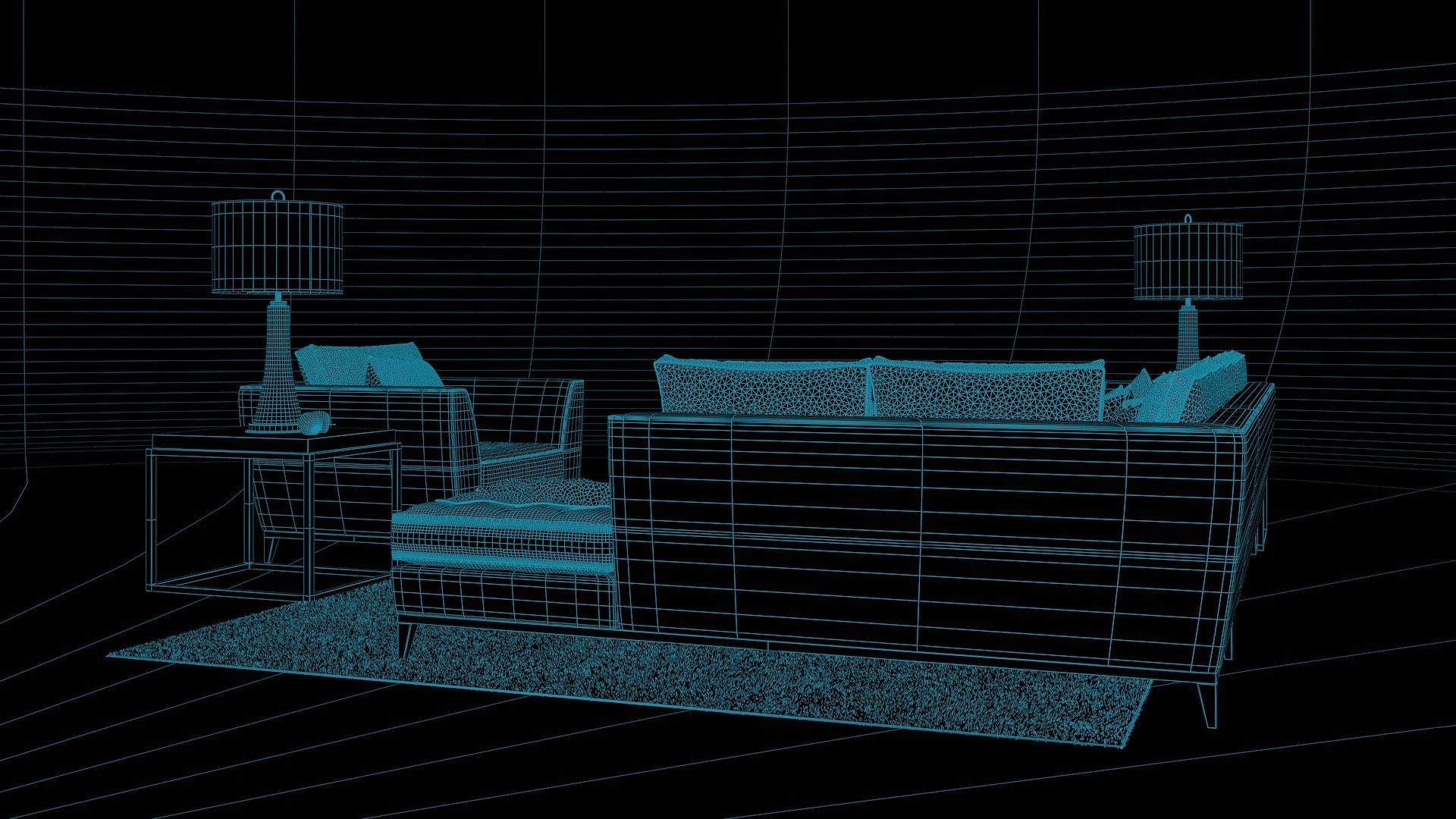 tenarchstudio barbican set living room render ready vray  model  3D model_9