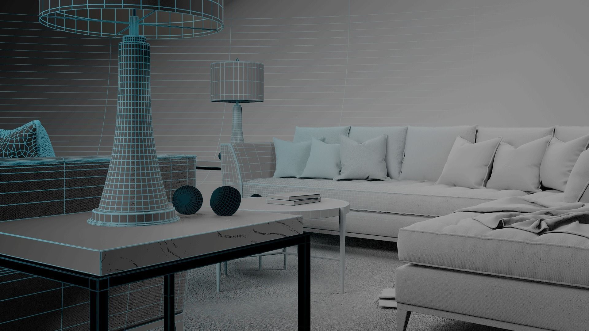 tenarchstudio barbican set living room render ready vray  model  3D model_2