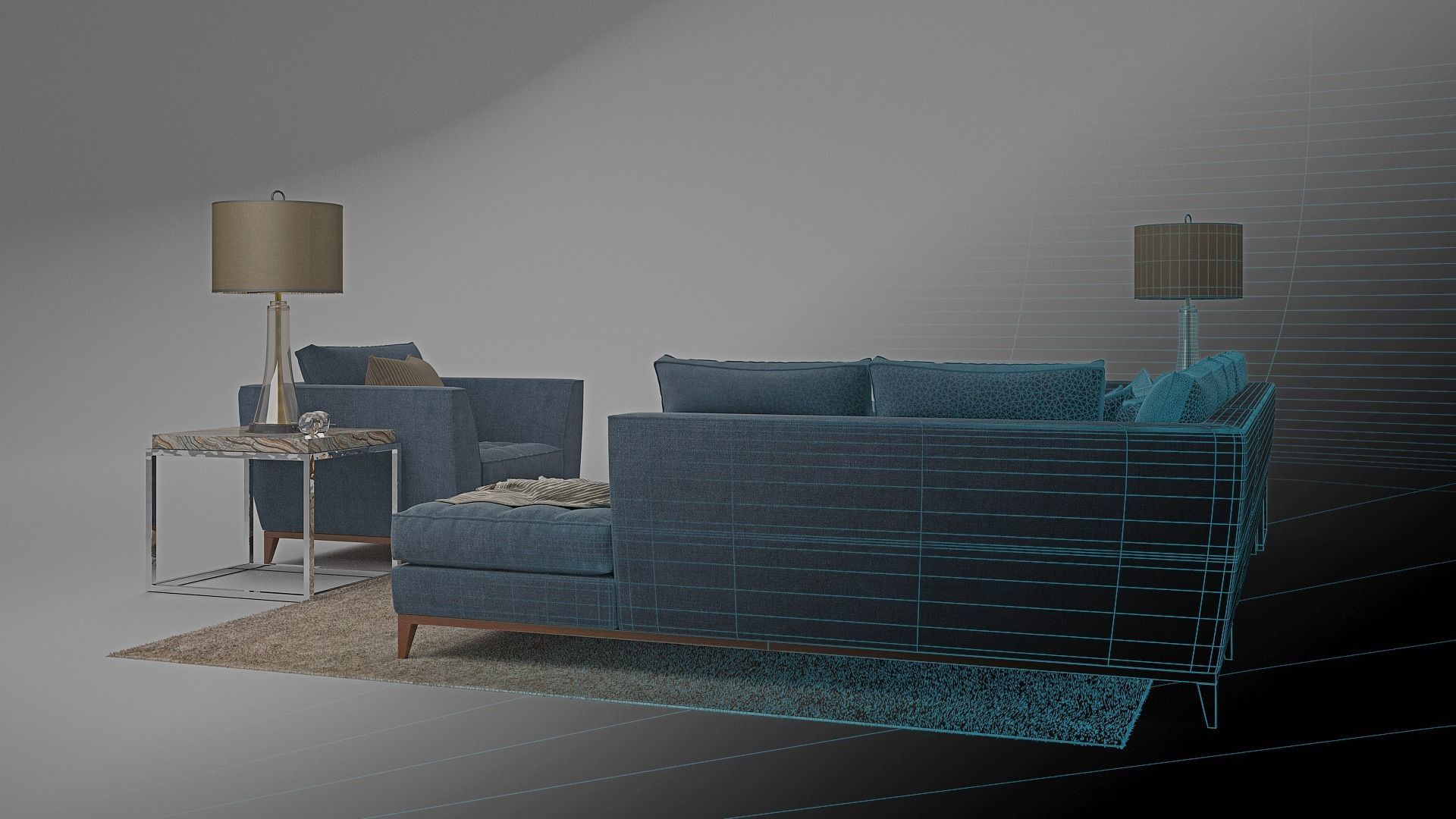 tenarchstudio barbican set living room render ready vray  model  3D model_7