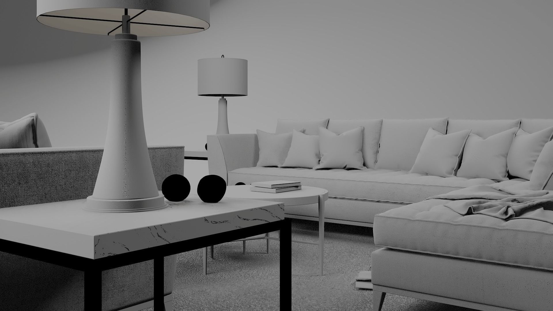 tenarchstudio barbican set living room render ready vray  model  3D model_3