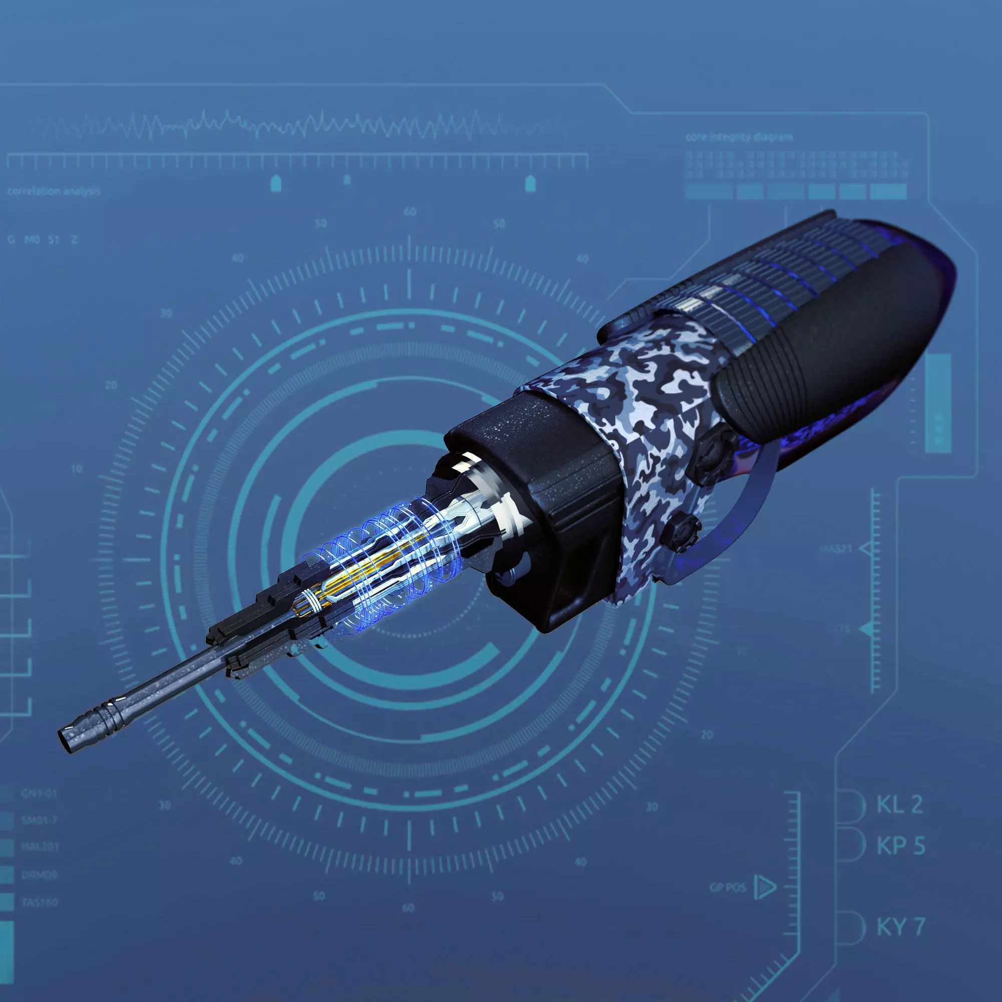 Lightgun Scifi Gun Low-poly 3D model_0