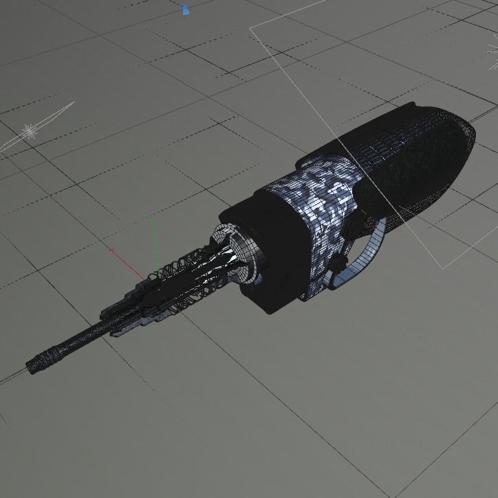 Lightgun Scifi Gun Low-poly 3D model_1