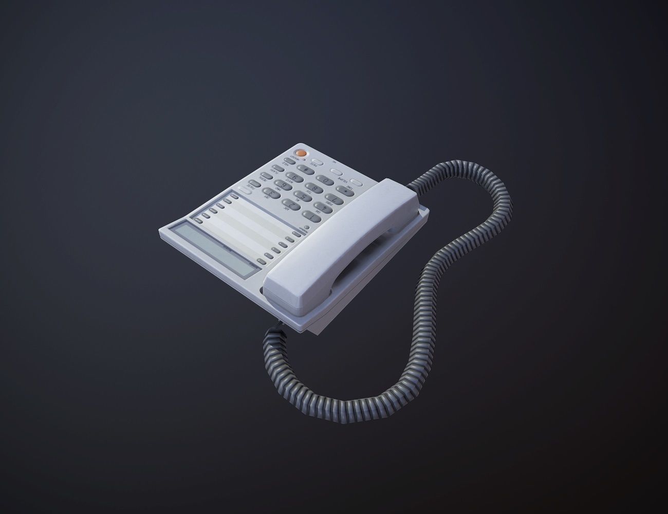 Office Phone Low-poly 3D model_2