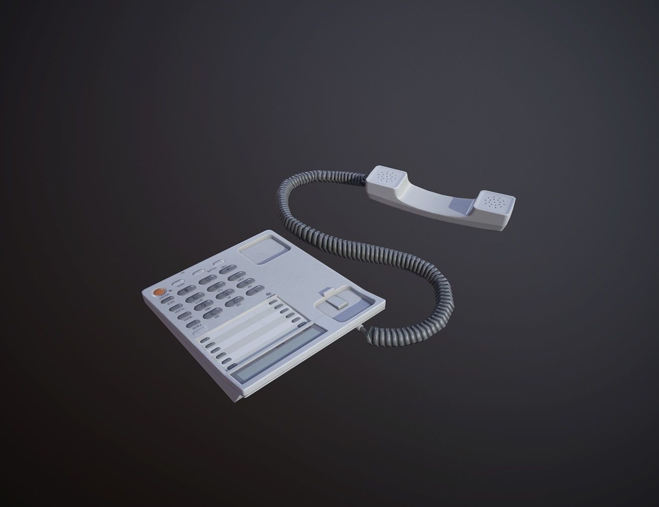 Office Phone Low-poly 3D model_7