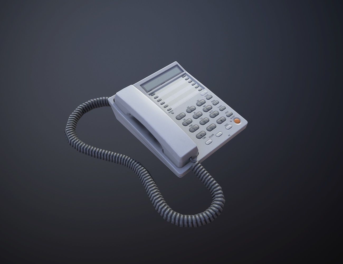 Office Phone Low-poly 3D model_3