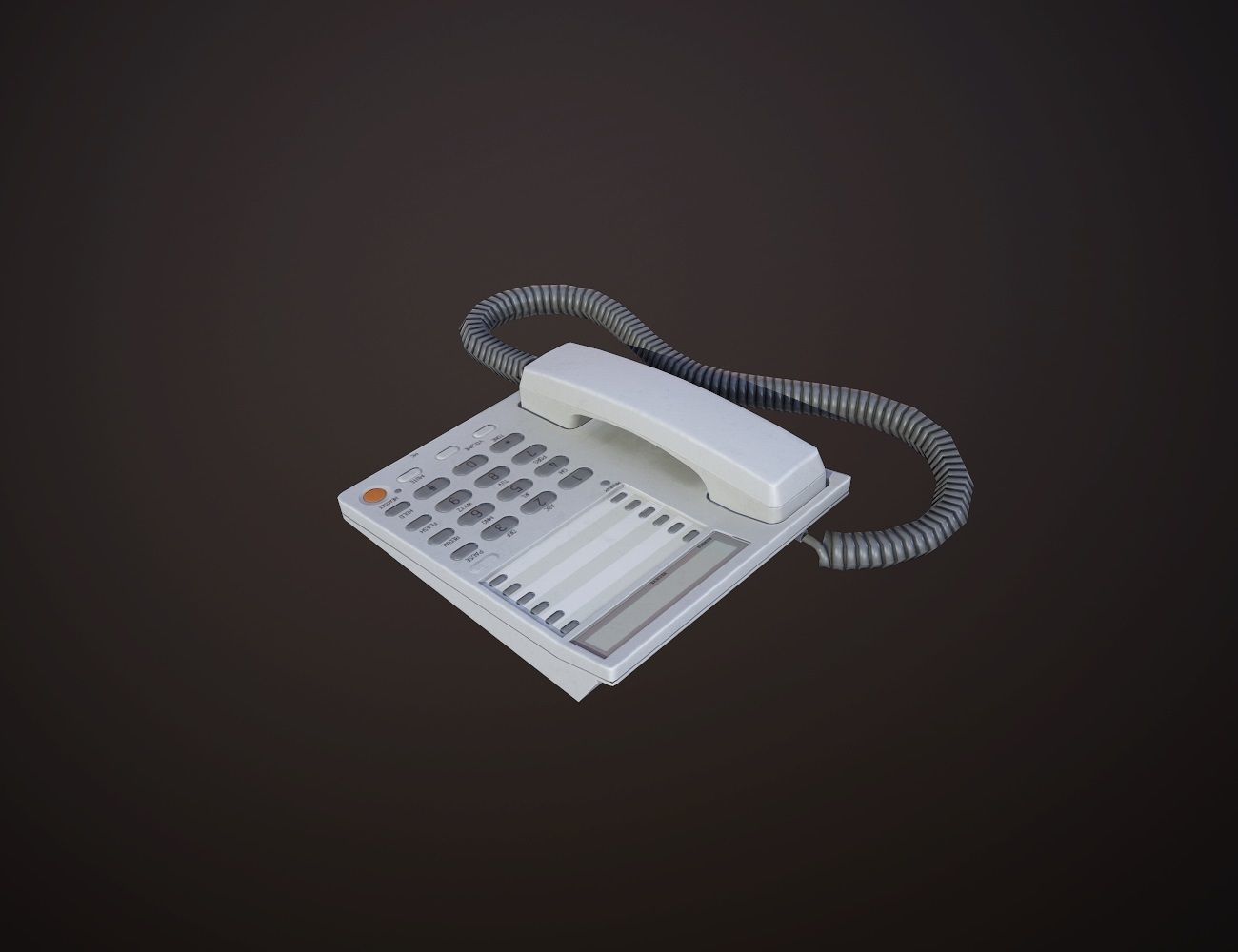 Office Phone Low-poly 3D model_1