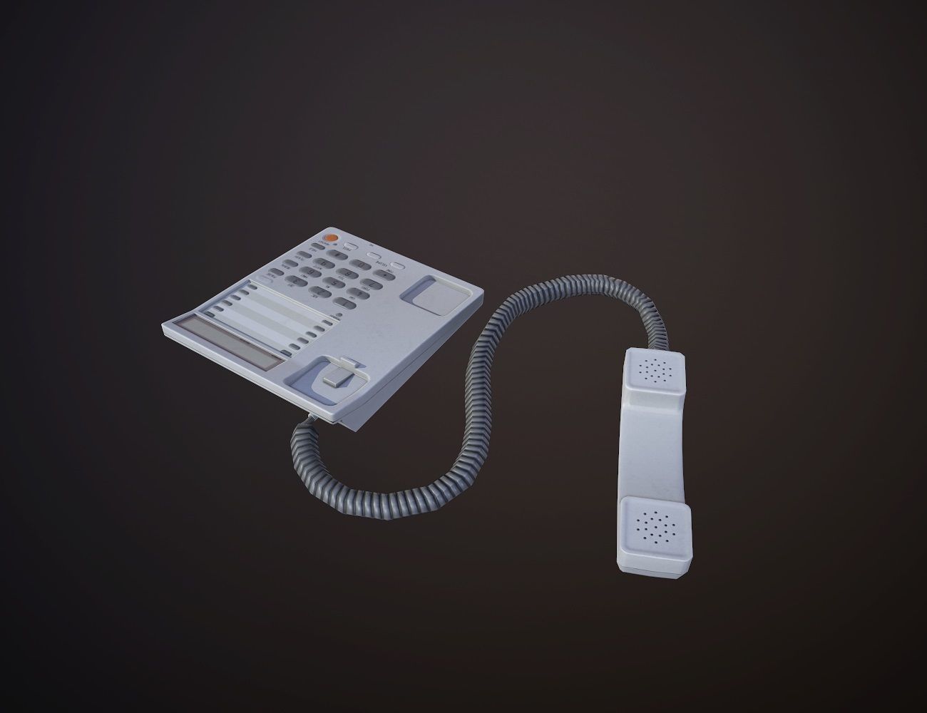 Office Phone Low-poly 3D model_8