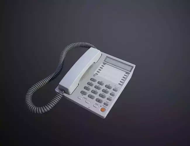Office Phone Low-poly 3D model
