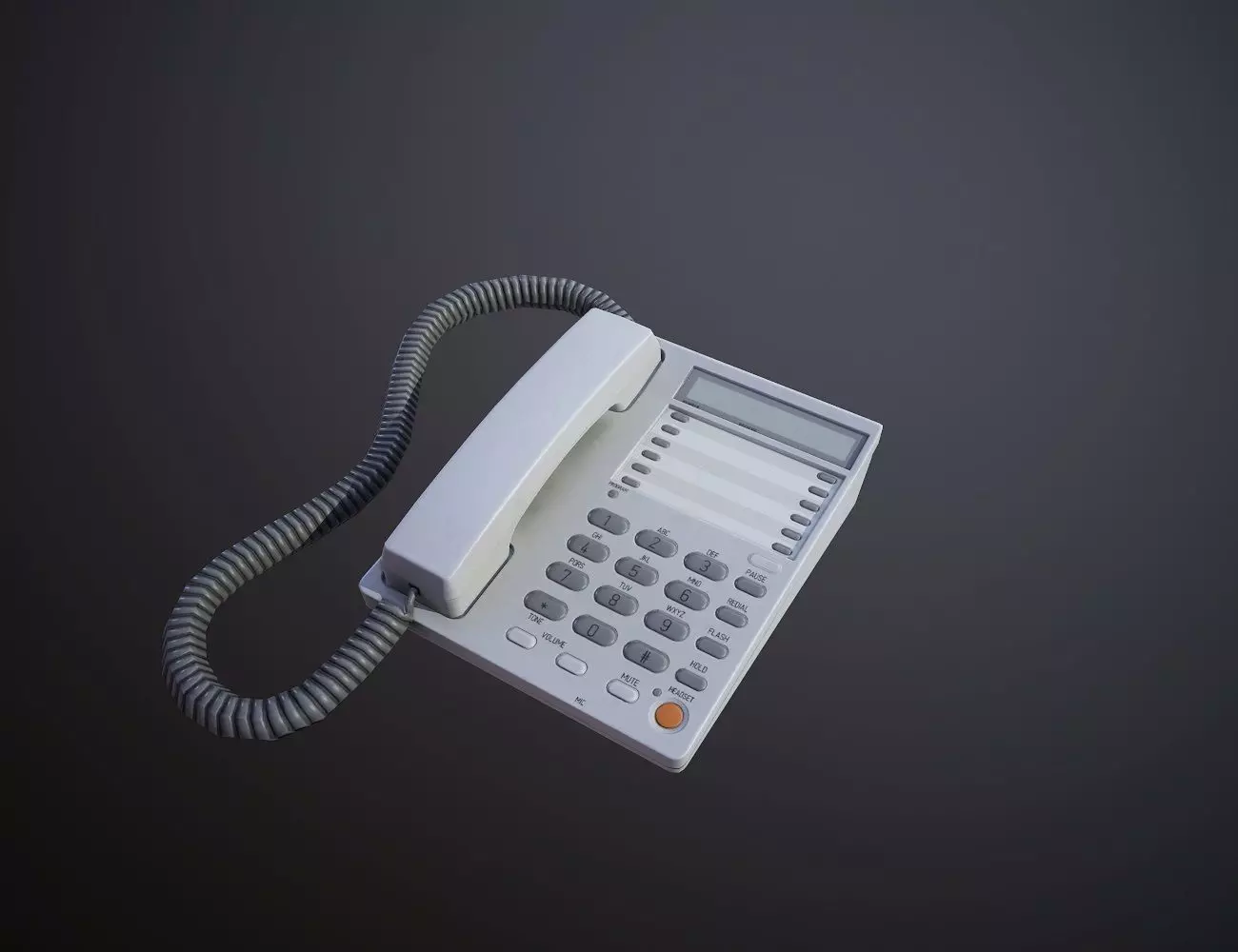 Office Phone Low-poly 3D model_0