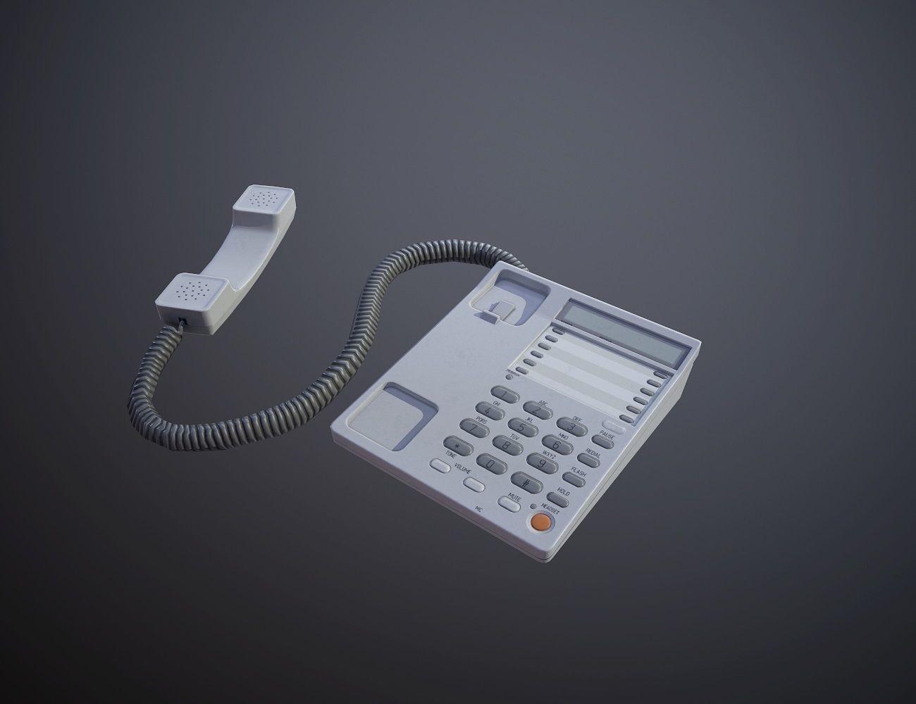 Office Phone Low-poly 3D model_6
