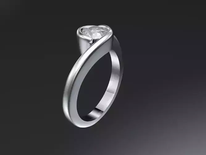 Solitaire engagement ring - half carat