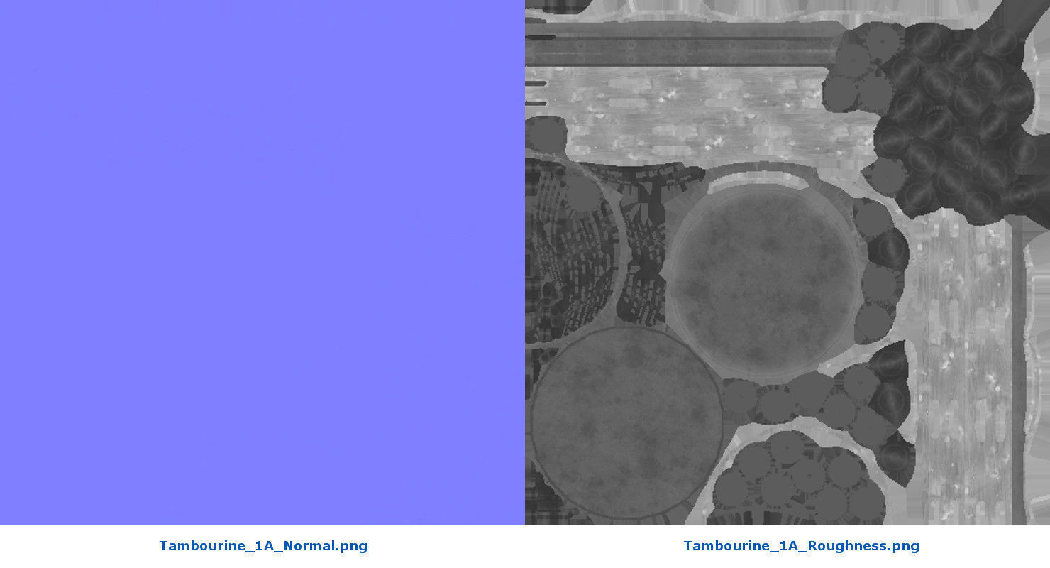 Tambourine 1A Low-poly 3D model_8