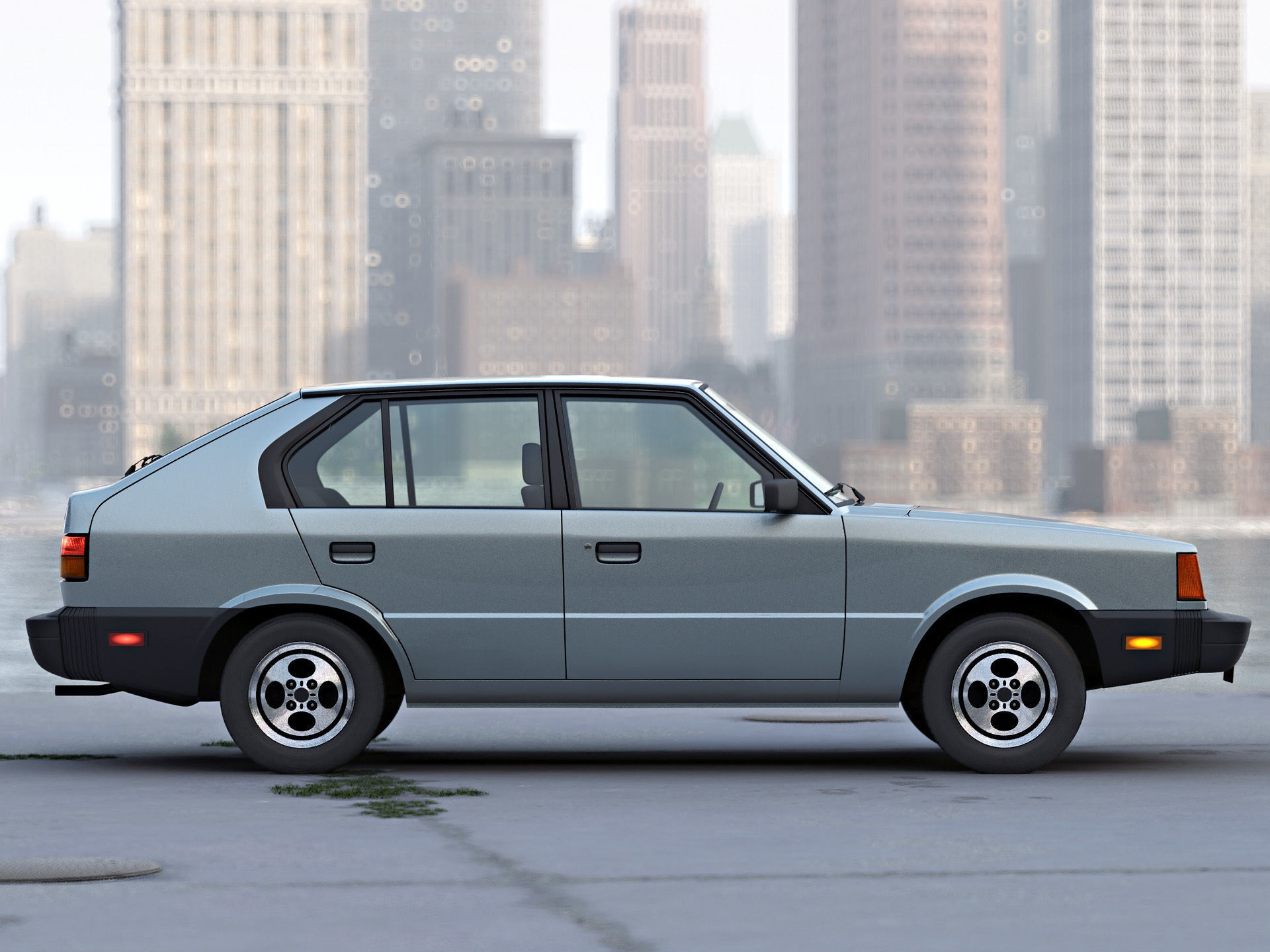 Hyundai Pony Canada 1985 3D model_3