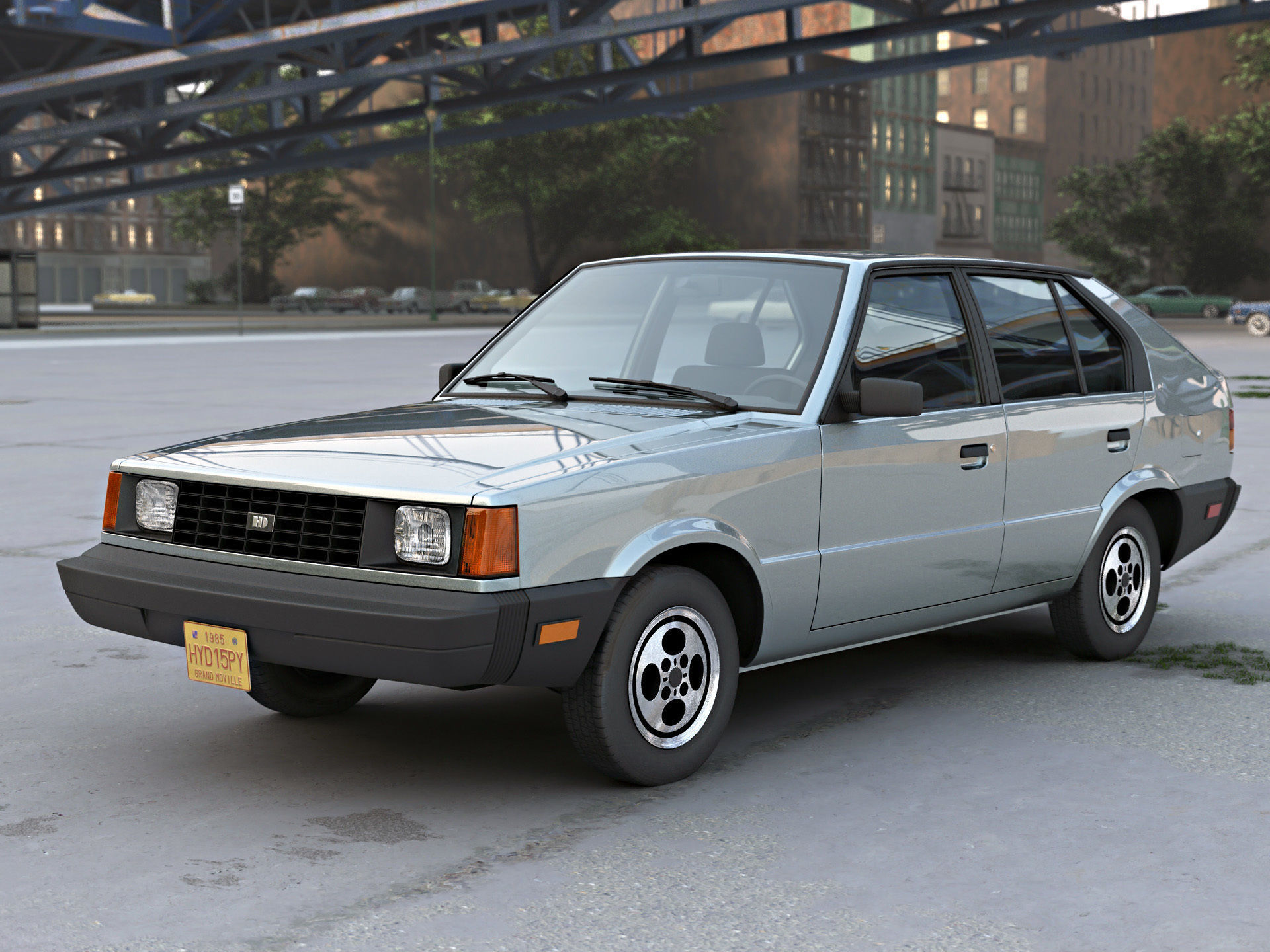 Hyundai Pony Canada 1985 3D model_5