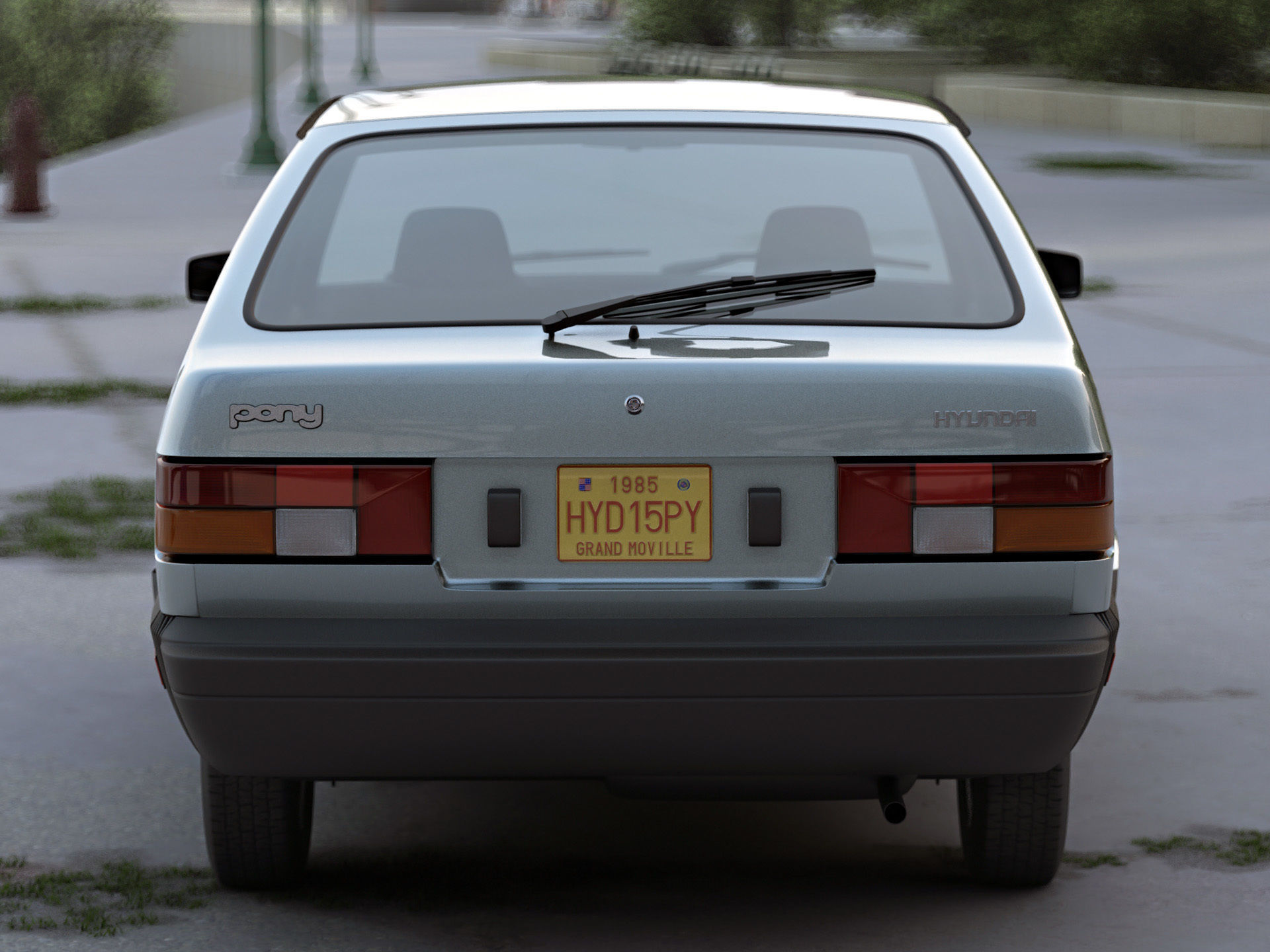 Hyundai Pony Canada 1985 3D model_4