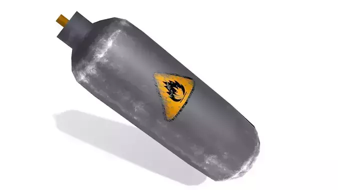 Gasoline tank for flamethrower Free low-poly 3D model