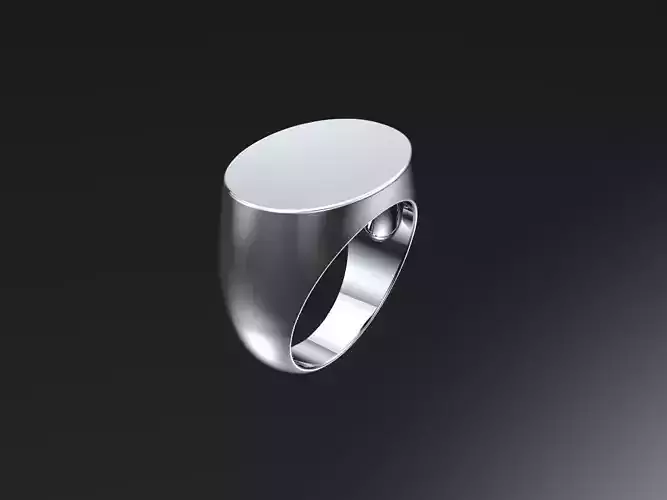 Oval signet ring